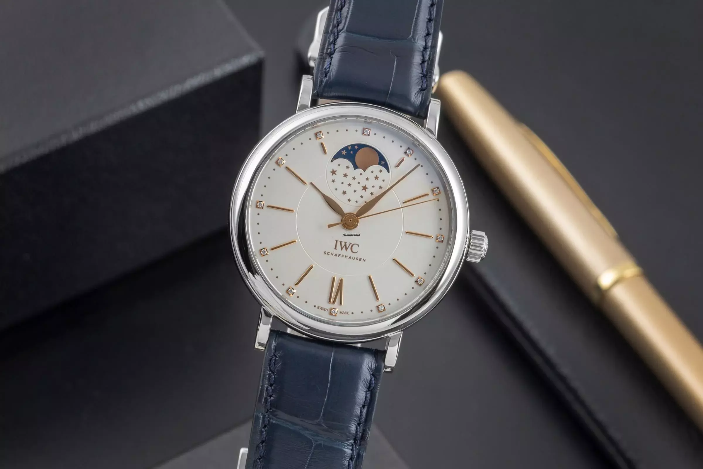 IWC Portofino Automatic Moon Phase 37 Diamonds Ref. IW459011 Papiere 2019