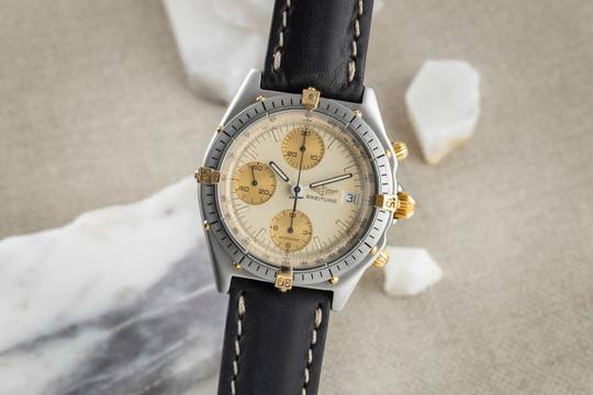  Breitling Chronomat Chronograph Stahl / vergoldet Automatik Ref. 81950 Klassiker 