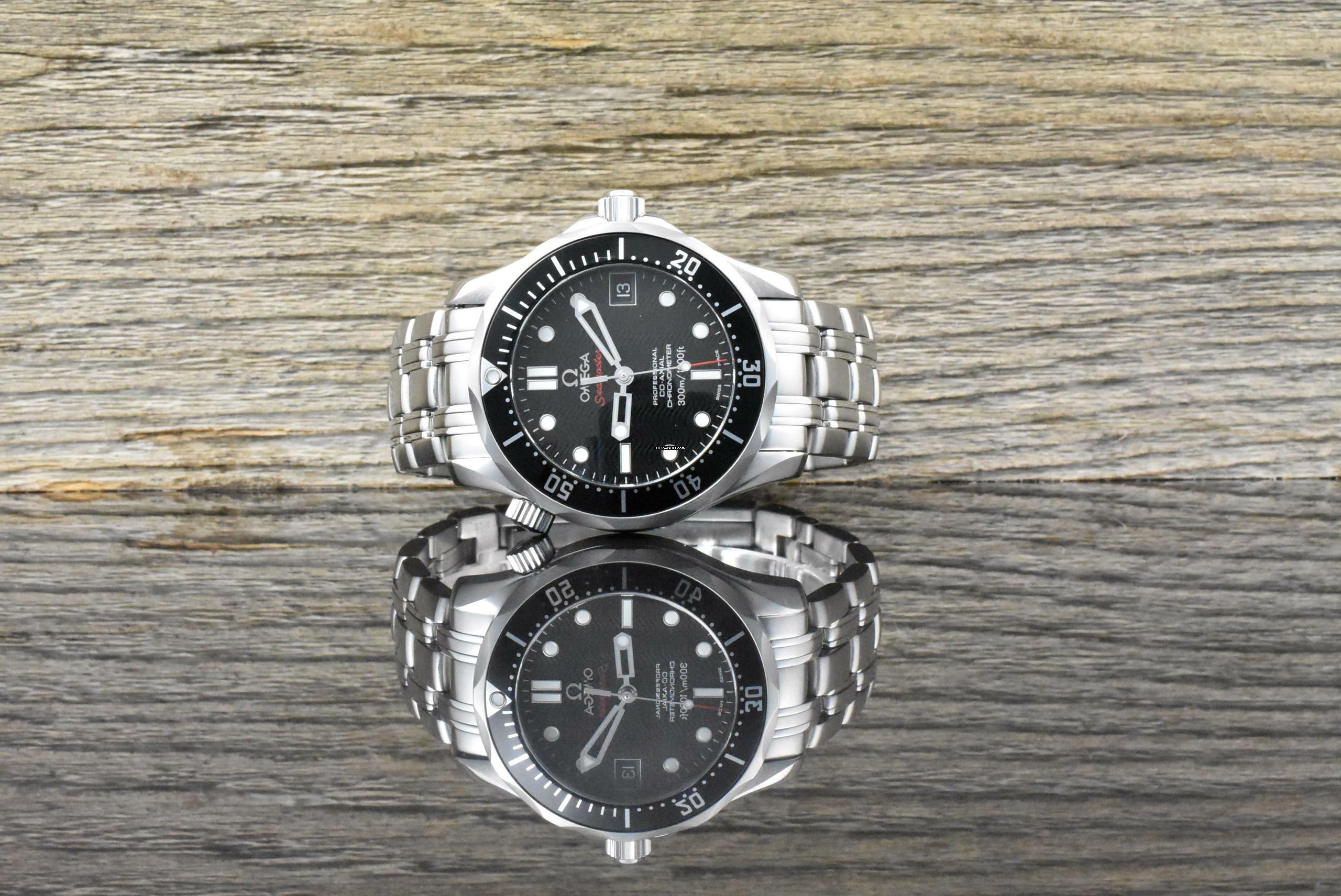 Omega Seamaster Diver 300 M Co Axial 36MM Mid Size Black Dial - Full Set