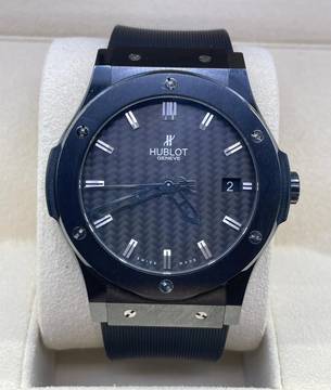  Hublot Classic Fusion Black 45mm Automatic with Box&Papers 