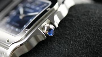 Thumbnail von Cartier Santos De Cartier Medium Medium - Blue - New - Fullset - 2025