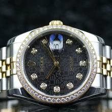 Thumbnail von Rolex Datejust 36 Steel Gold Factory RBR - Black Diamond - like New - Fullset