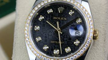 Thumbnail von Rolex Datejust 36 Steel Gold Factory RBR - Black Diamond - like New - Fullset