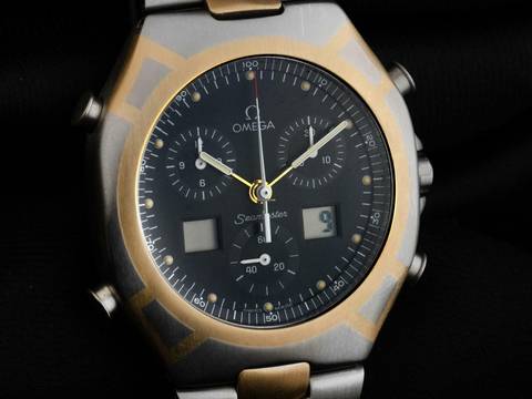  Omega Seamaster Polaris Chronograph Ref.386.1231 1986 Box&Beschreibung sehr gut Vintage 