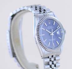 Thumbnail von Rolex Datejust 36 1603 blue dial Jubilé Plexiglas Automatik 1981 blau 36mm