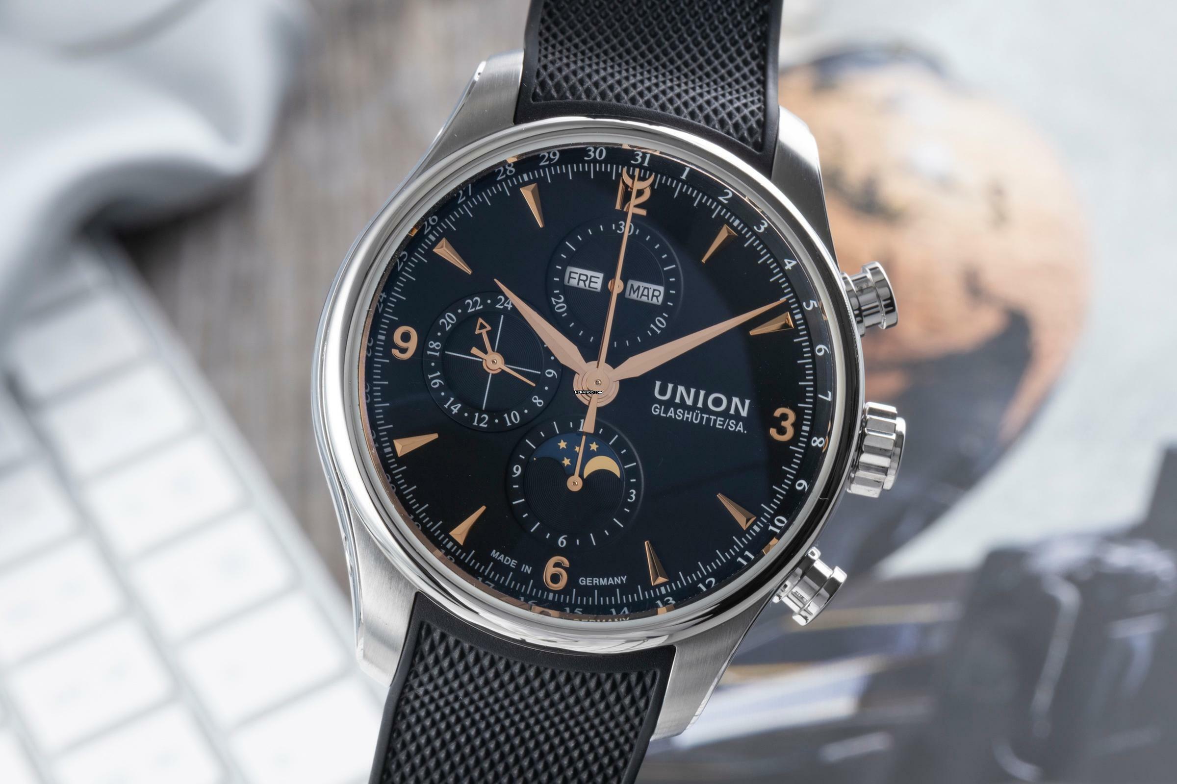 Union Glashütte Belisar Chronograph Stahl Automatik Ref. D0094251705701 B&P 2020
