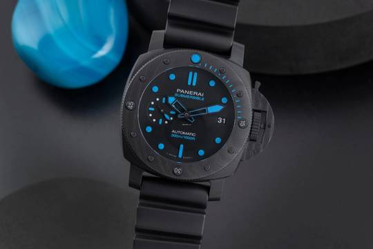  Panerai Submersible Carbotech Automatik Herrenuhr Ref PAM00960 B&P 