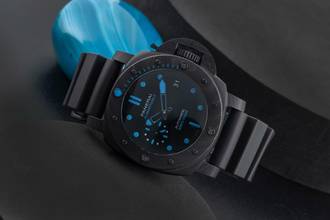 Thumbnail von Panerai Submersible Carbotech Automatik Herrenuhr Ref PAM00960 B&P