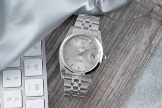 Thumbnail von Tudor Prince Date Day Linen Dial Edelstahl Automatik Herren Ref. 76200 Papiere