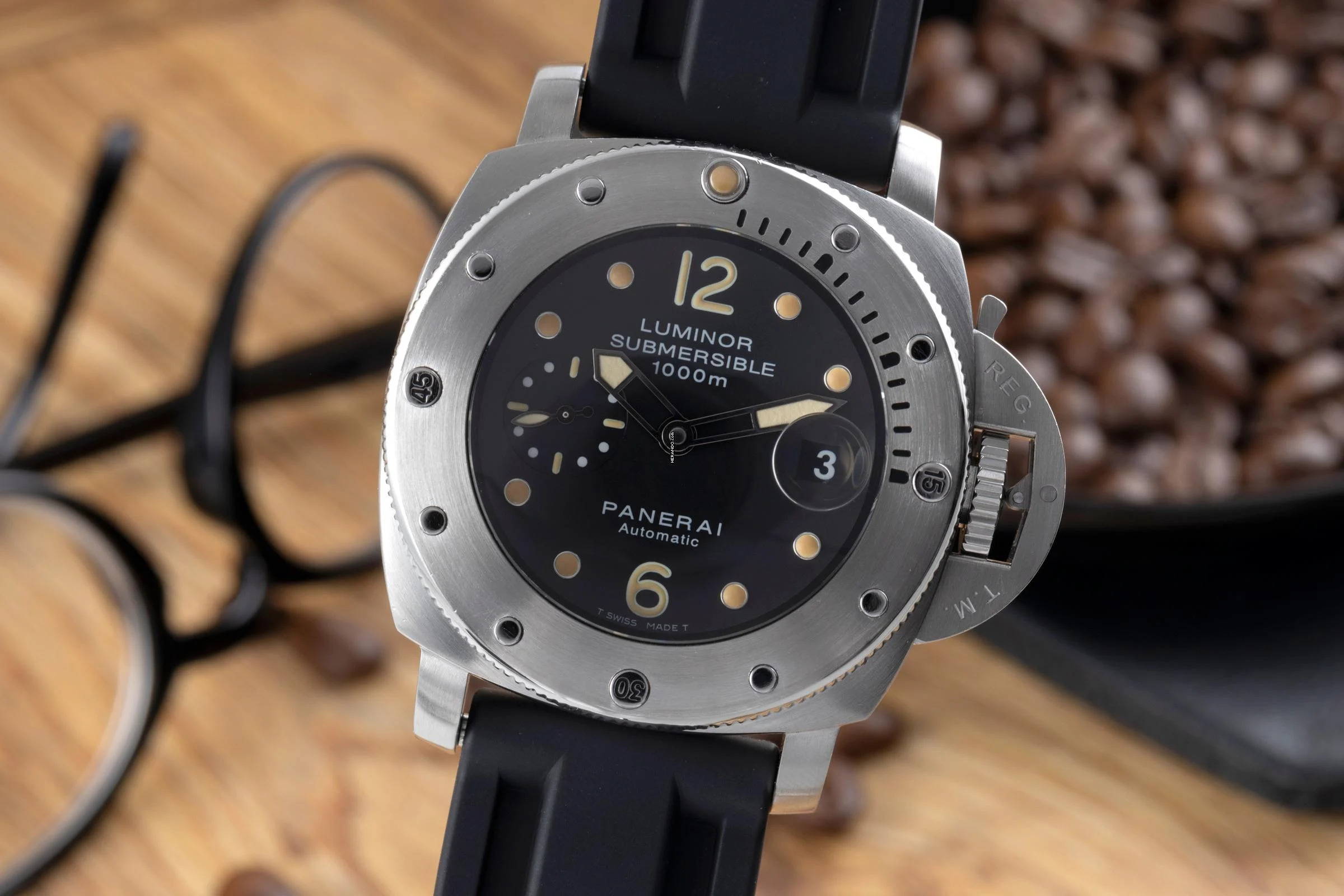 Panerai Luminor 1950 Submersible Edelstahl Automatik Herrenuhr Ref. PAM00243