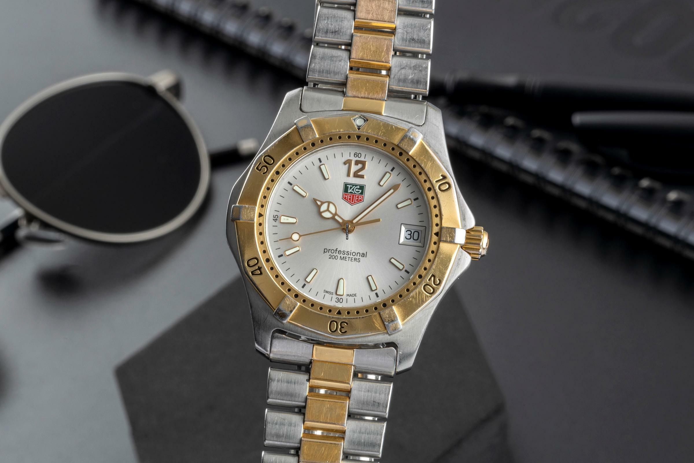 TAG Heuer Professional 200M Stahl / vergoldet Quarz Herrenuhr Ref. WK1120-0