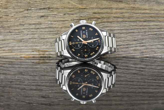  TAG Heuer Carrera Calibre 16 Chronograph 41MM Black Roségold Hands / Japan Limited B&P 