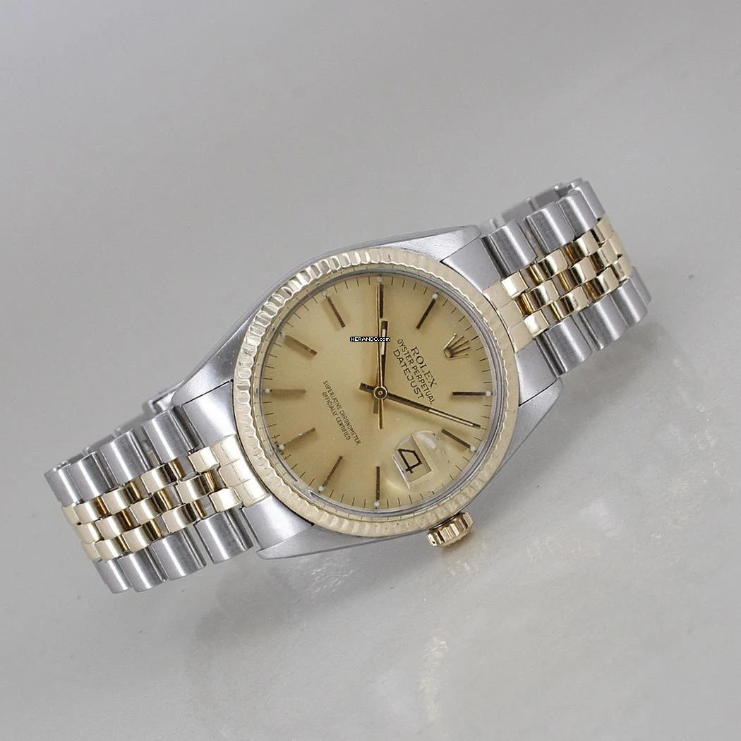 Rolex Datejust 36 Stahl/Gold Automatik Plexiglas sehr guter Zustand