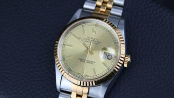 Thumbnail von Rolex Datejust 36 Steel Gold - Champagne - Good Condition - 1998