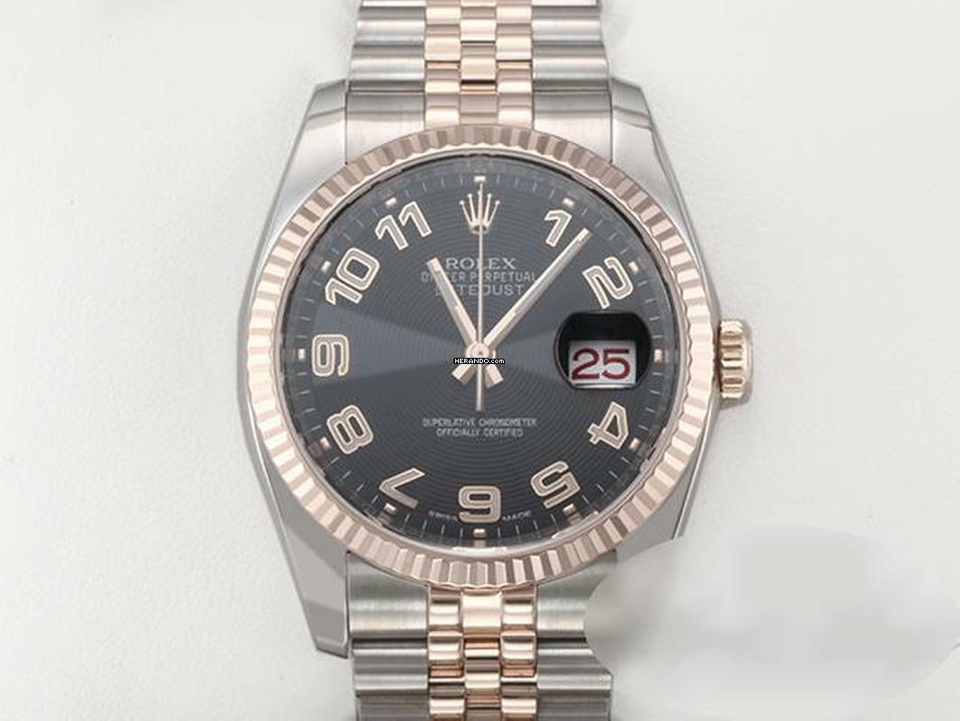 Rolex Datejust 36 36mm 116231 2018 Stahl Rosegold 750 Automatik Gold