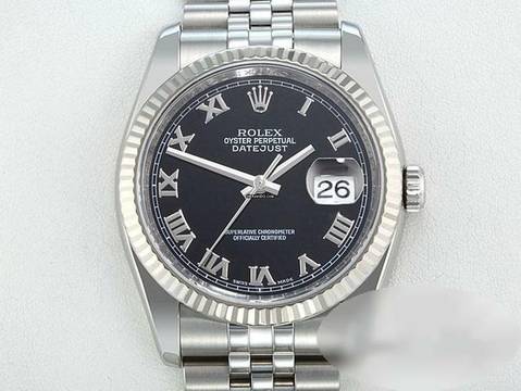  Rolex Datejust 36 36mm 116234 2011 Edelstahl Weissgold 750 Automatik Stainless Steel 18kt White Gold Stahl Jubilé-band Chronometer Oyster Black Dial 