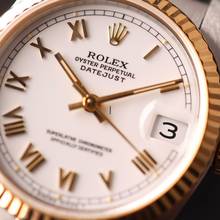 Thumbnail von Rolex Datejust 31 Gold Steel White Roman Dial