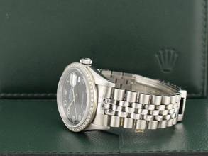 Thumbnail von Rolex Datejust 36 36mm Ref.16234 Black Dial With After Diamonds Bezel
