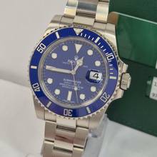 Thumbnail von Rolex Submariner Date Smurf Ouro Branco Blue Dial 40mm Automático Completo