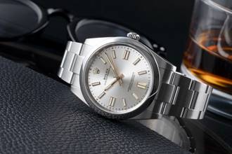 Thumbnail von Rolex Oyster Perpetual 41 Silver Dial Stahl Automatik Ref. 124300 Papiere 2022