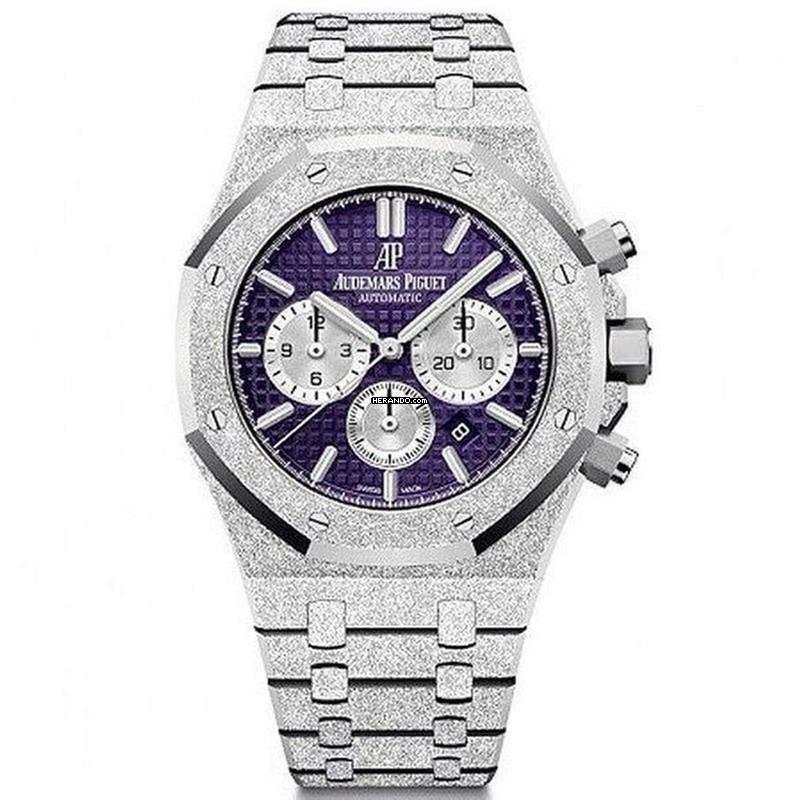 Audemars Piguet Royal Oak Offshore Chronograph Frosted White Gold - Purple Dial - Box+Papers Official Service 2025 26331BC 2019