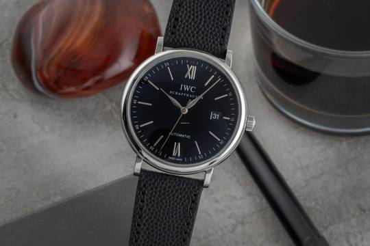  IWC Portofino Automatic 40 Black Dial Edelstahl Automatik Herrenuhr Ref. IW356502 