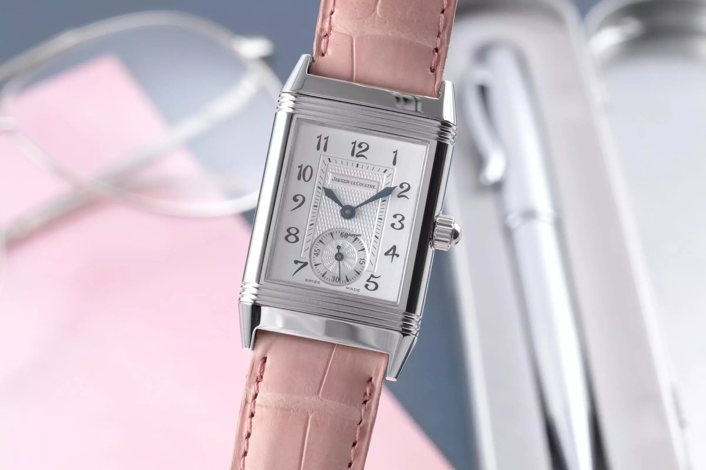Jaeger-LeCoultre Reverso Duetto Classique Diamonds Stahl Handaufzug Ref Q2568402 256.8.75
