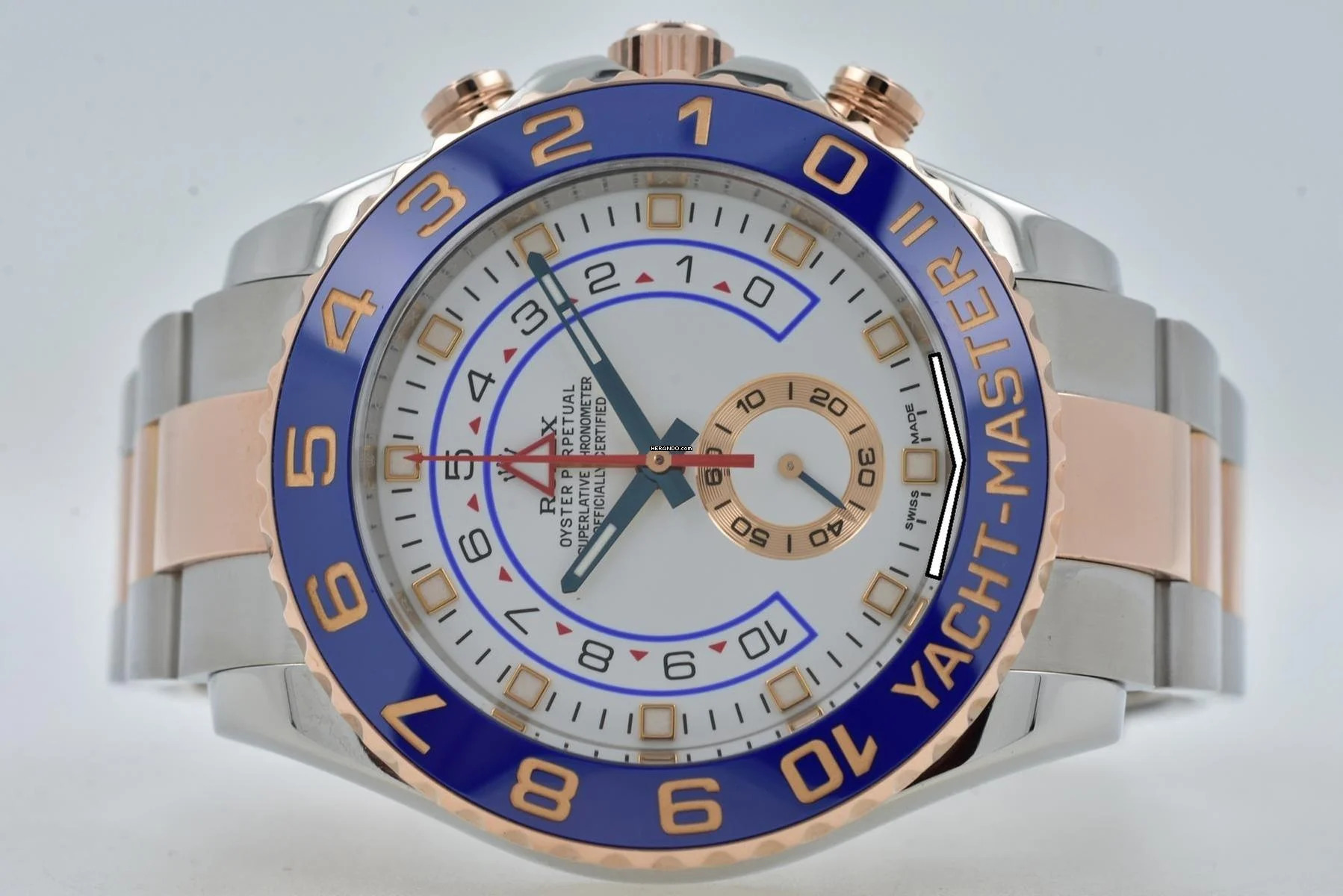 Rolex Yacht-Master II 2 Chronograph Steel Rose Gold 116681 LC100 Rolex Service 08/2025