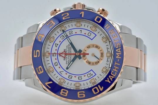  Rolex Yacht-Master II 2 Chronograph Steel Rose Gold 116681 LC100 Rolex Service 08/2025 
