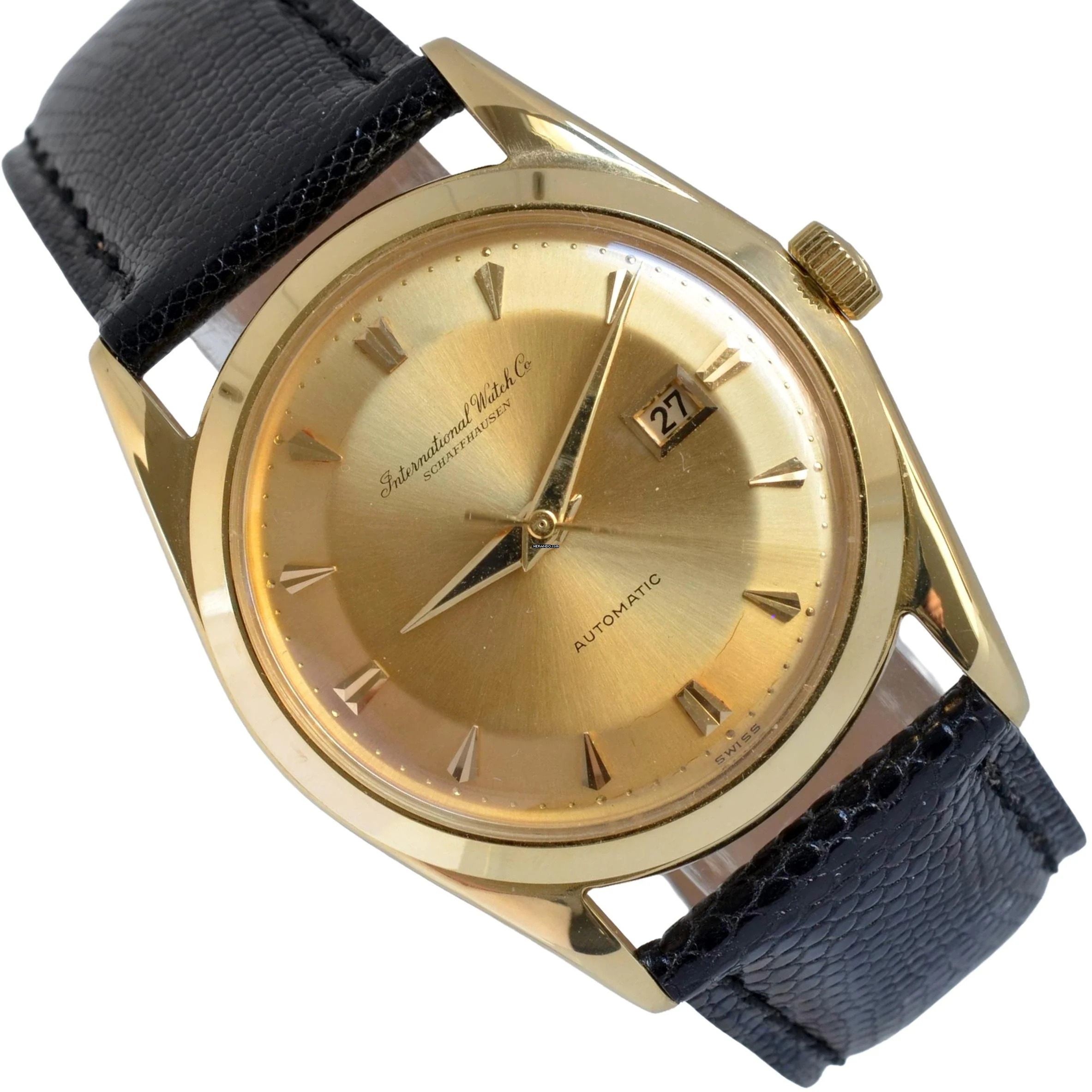 IWC Classic Schaffhausen Date Pie Pan dial Automatic yellow gold 18KT 1963