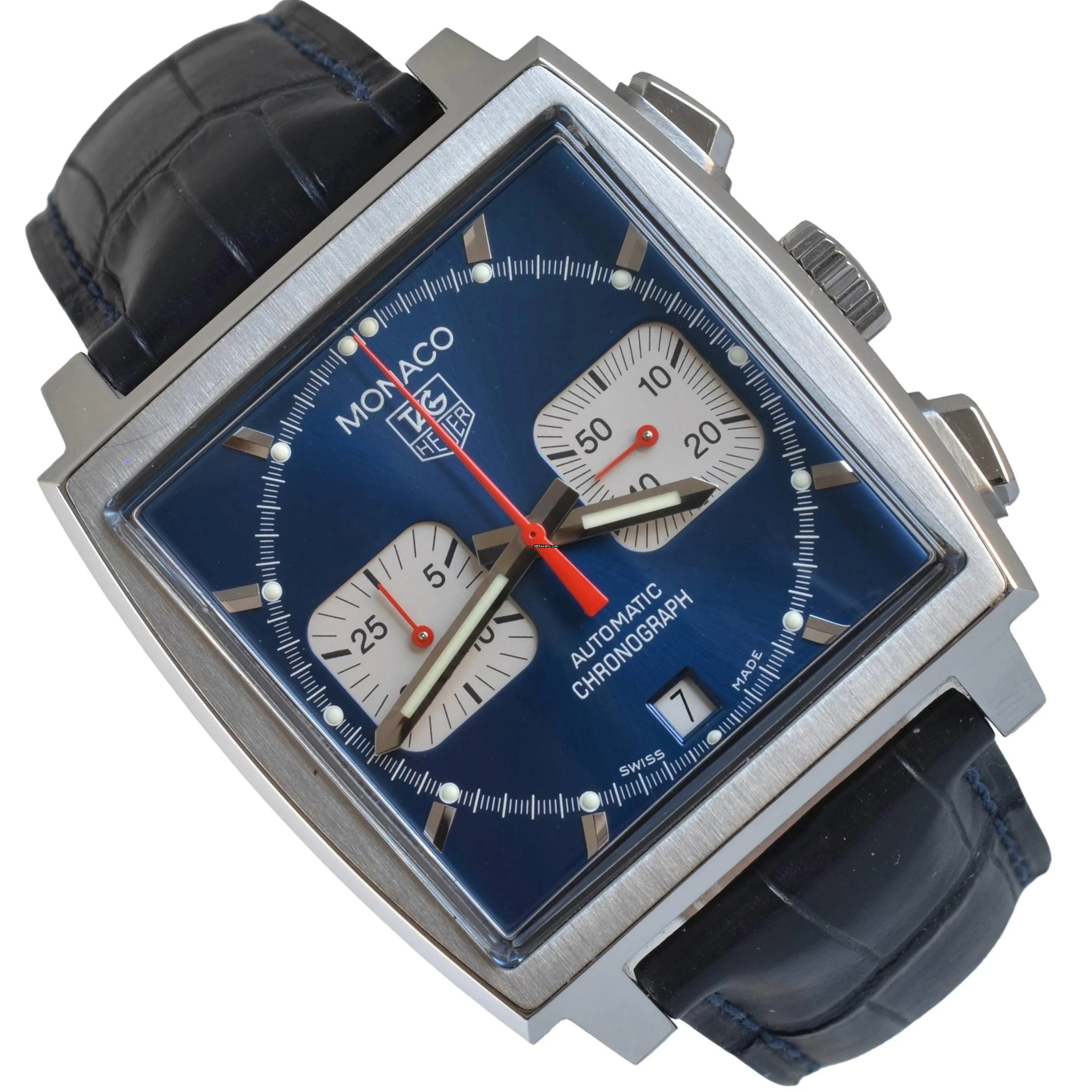 TAG Heuer Monaco chronograph CW2113 Steve McQueen blue dial Full Set
