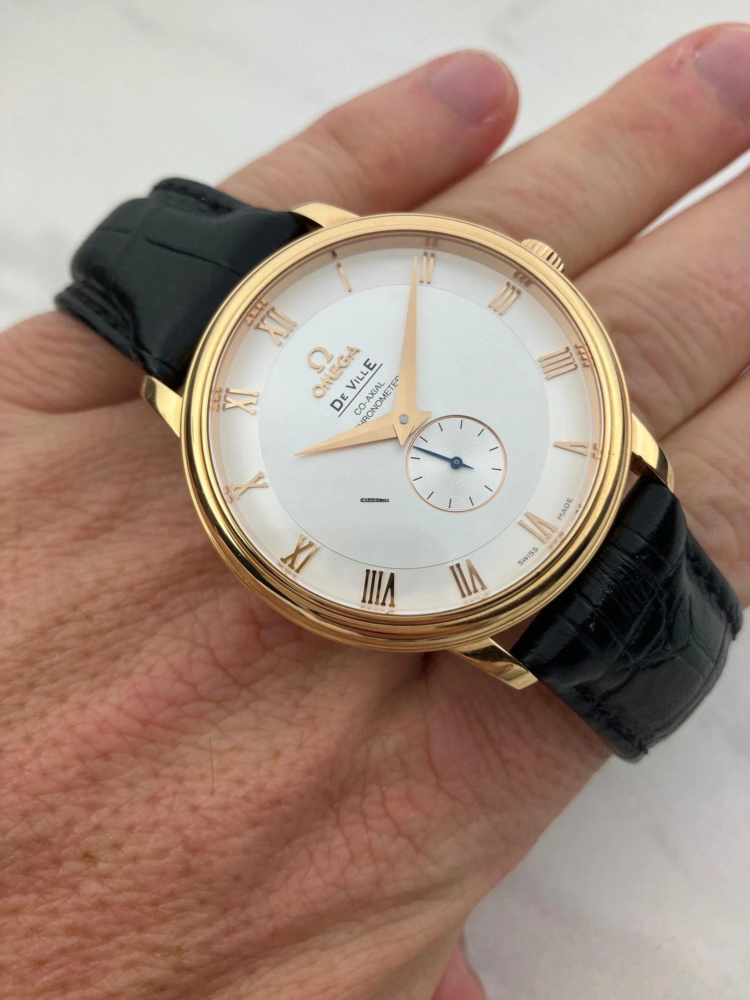 Omega De Ville Prestige Small Seconds Jumbo 39mm / Co-Axial / 18kt Gold