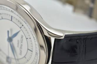 Thumbnail von Patek Philippe Calatrava 18k white gold Weißgold 38mm 5296G-001 Mint