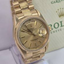 Thumbnail von Rolex Day-Date 36 36mm Presidente Bark Finish Full Gold Automático Completo
