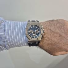 Thumbnail von Audemars Piguet Royal Oak Offshore Chronograph Blue Titanium 42mm Automático Completo