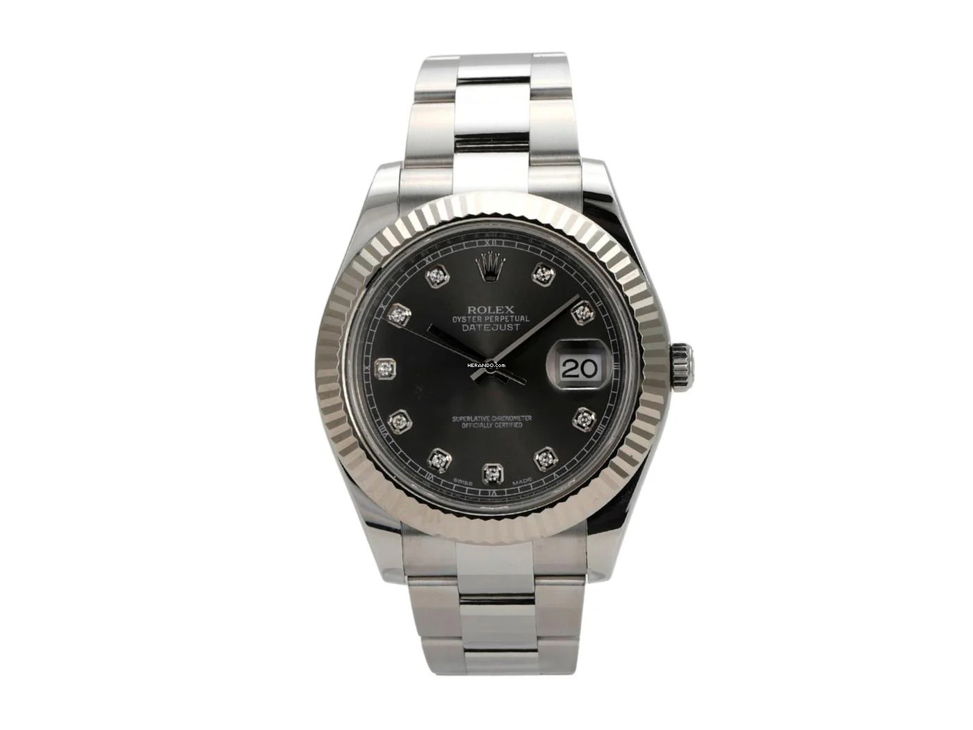 Rolex Datejust II 116334 Rhodium Diamant