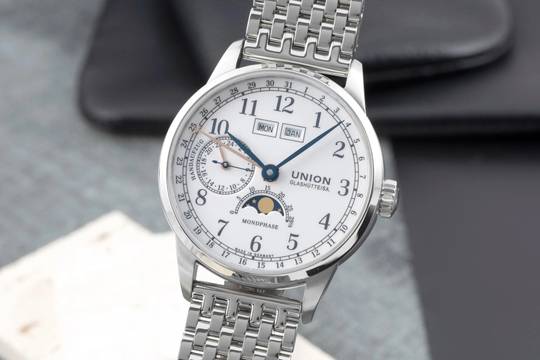  Union Glashütte 1893 Johannes-Dürrstein Mondphase Ref. D007.458.11.017.00 B&P 