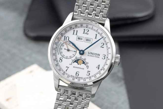  Union Glashütte 1893 Johannes-Dürrstein Mondphase Ref. D007.458.11.017.00 B&P 