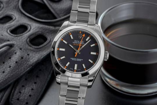  Rolex Milgauss Black Dial Stahl Automatik Herrenuhr Ref. 116400 V-Serie B&P 2009 