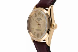Thumbnail von Rolex Oyster Perpetual Date 18k Gold Damenuhr Ref.6624 vintage Klassiker