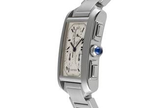 Thumbnail von Cartier Tank Française Chronograph Edelstahl Quarz Herrenuhr Ref. W51001Q3