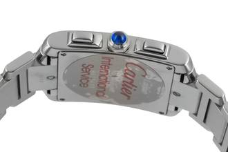 Thumbnail von Cartier Tank Française Chronograph Edelstahl Quarz Herrenuhr Ref. W51001Q3