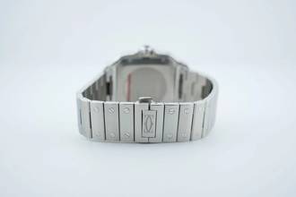 Thumbnail von Cartier Santos Large - Box+Papers - Cartier Warranty Until 2029 - Additional Rubber Strap WSSA0037 2021