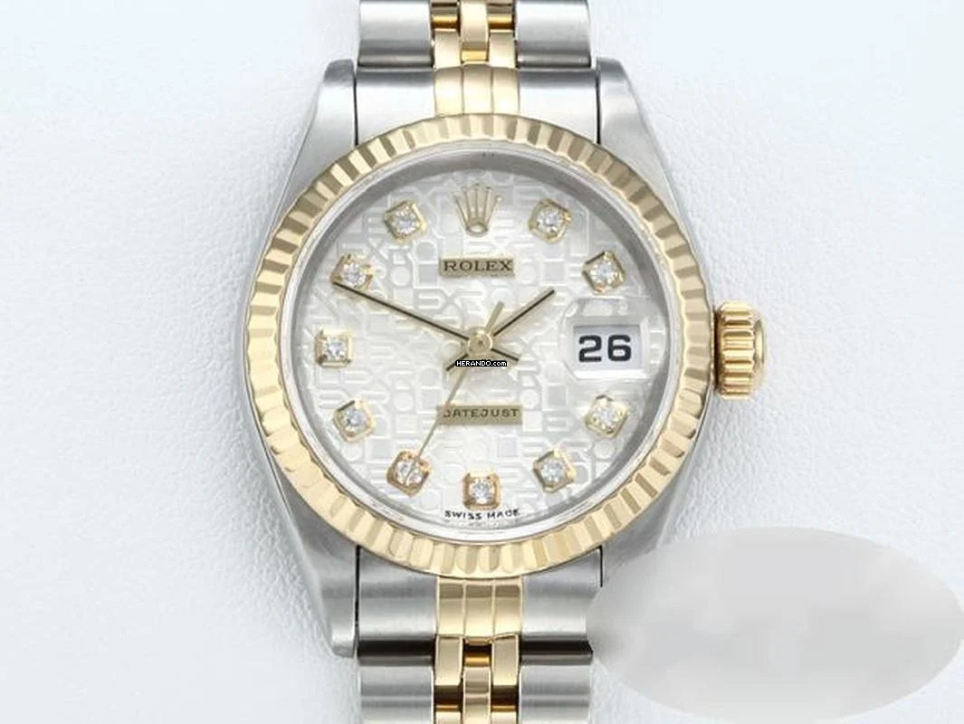 Rolex Lady-Datejust Edelstahl Gelbgold 750 Diamanten Automatik Stainless Steel 18kt Yellow Gold Stahl Jubilé-band Chronometer Oyster
