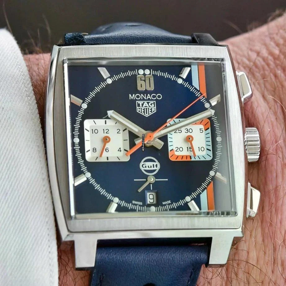 TAG Heuer Monaco Chronograph X Gulf Edition NEW FULL SET