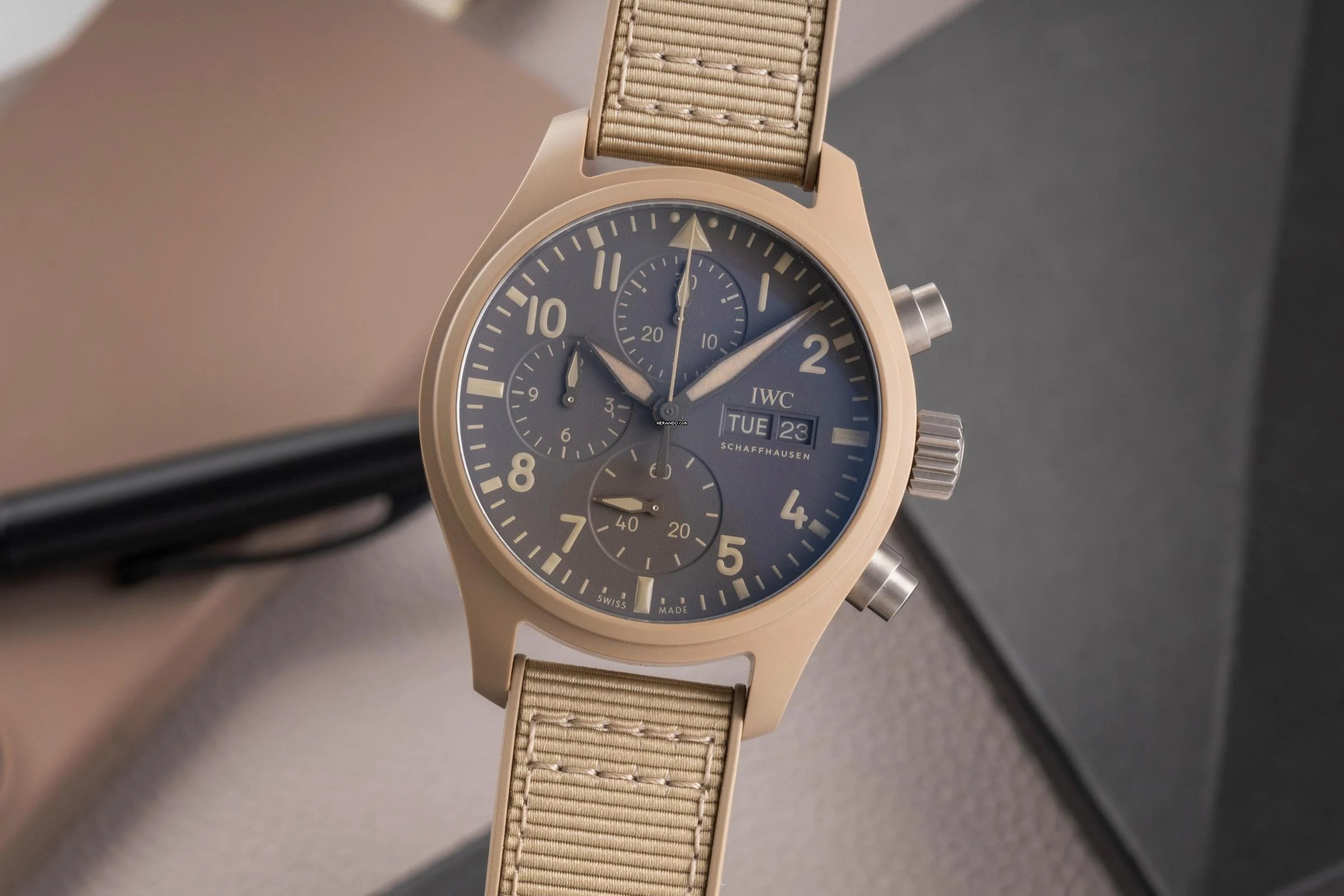 IWC Fliegeruhr Chronograph Top Gun Pilots Watch Chronograph 41 TOP GUN Mojave Desert Ref. IW389402 B&P 2023