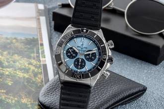 Thumbnail von Breitling Chronomat 44 B01 Ice Blue Stahl / Platin Ref. PB0136251C1S1 B&P 2024