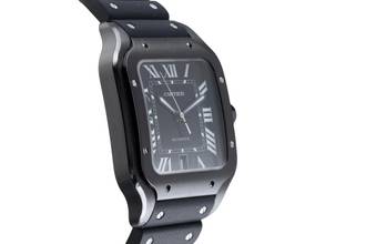 Thumbnail von Cartier Santos Black Edelstahl Automatik Herrenuhr Ref. WSSA0039 B&P 2020