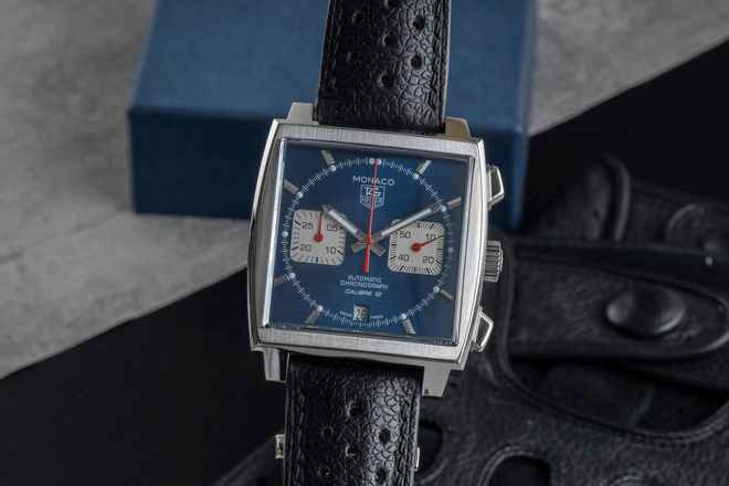  TAG Heuer Monaco Calibre 12 Chronograph Automatik Ref. CAW2111.FC6183 B&P 