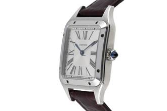 Thumbnail von Cartier Santos Dumont Edelstahl Herrenuhr Ref. WSSA0022 Box & Papiere